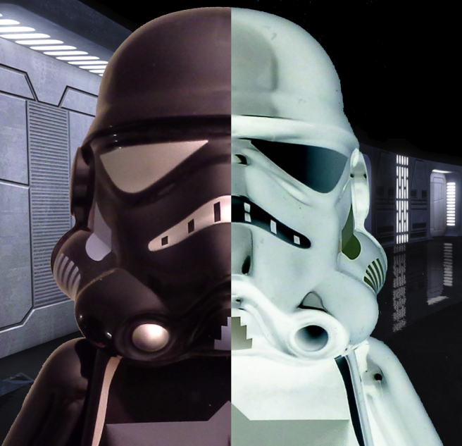 two faced trooper